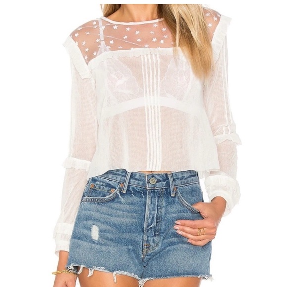 For Love & Lemons sheer star top - Picture 1 of 5